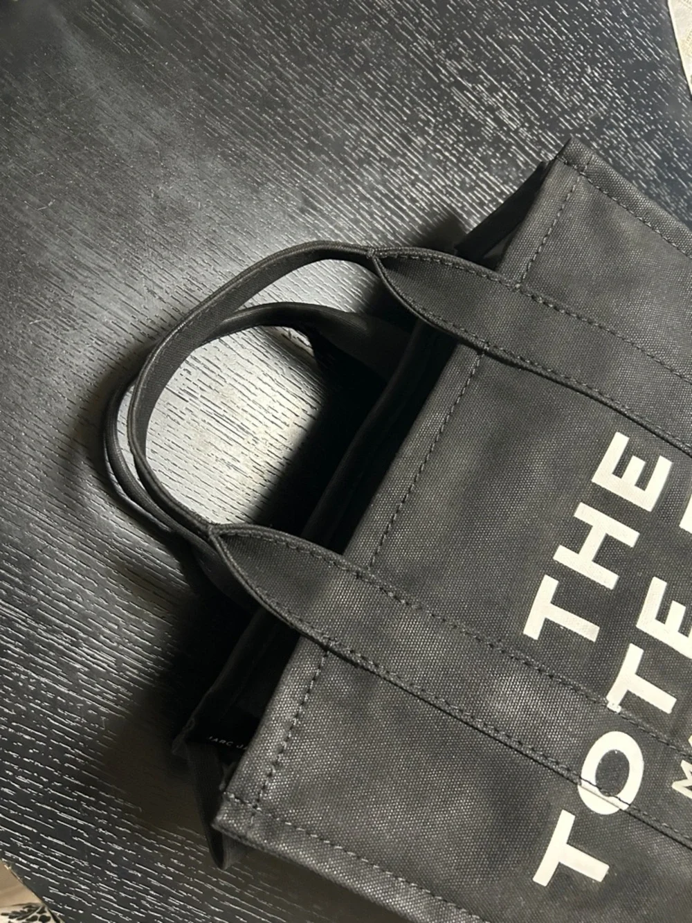Marc Jacobs Black 'The Tote Bag' Canvas Duffel